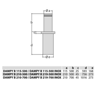 <strong>BFT DAMPY B 500L x 219 SS Semi-Automatic Manual Gas Spring Bollard</strong>